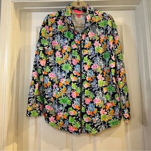 Lilly Pulitzer X DISNEY Collection Leona Zip Up Jacket XL Lilly Loves Disney